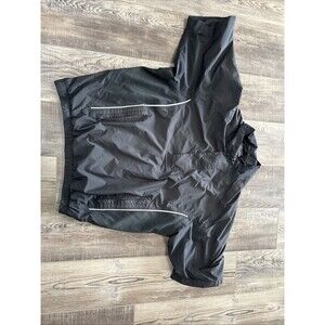 Dryjoys By FootJoy Jacket Mens L Black Short Sleeve Golf 1/4 Zip Windbreaker